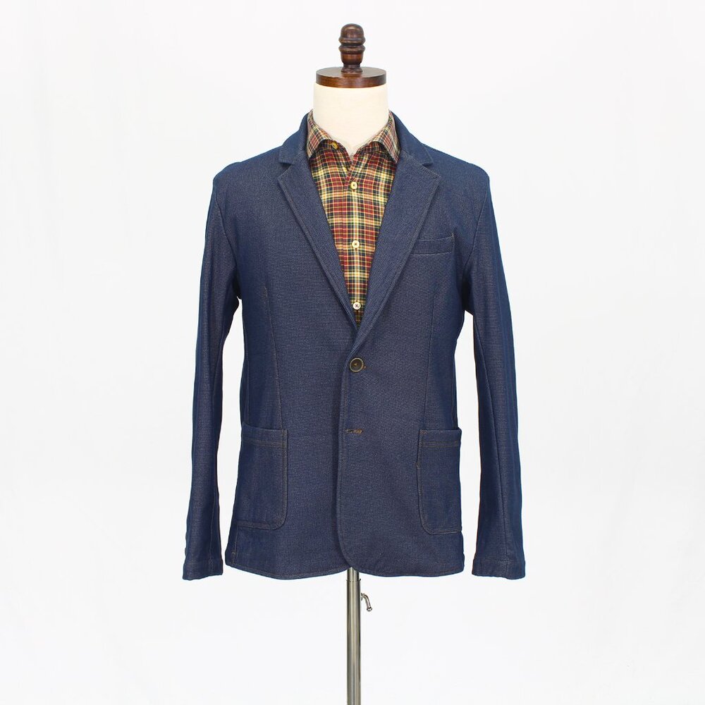 Ferrato 38R Blue Blazer Sport Coat Jacket 2-Button Solid T857